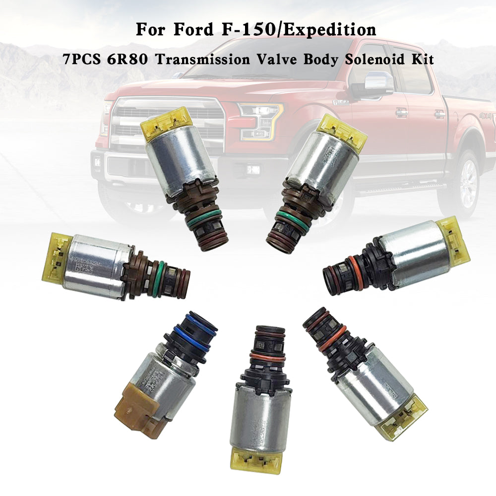 2011-2017 Ford Mustang V6, GT, Ecoboost(15-17) 7PCS 6R80 Transmission Valve Body Solenoid Kit Generic