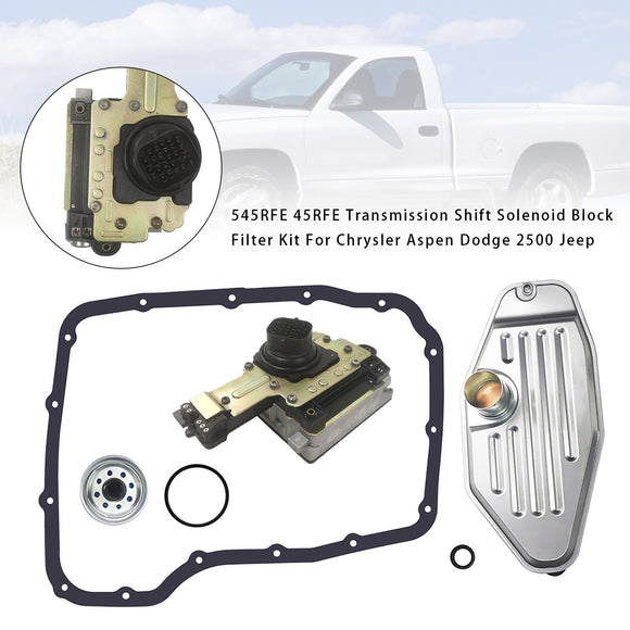 Chrysler Aspen Dodge 2500 Jeep 545RFE 45RFE Transmission Shift Solenoid Block Filter Kit Generic