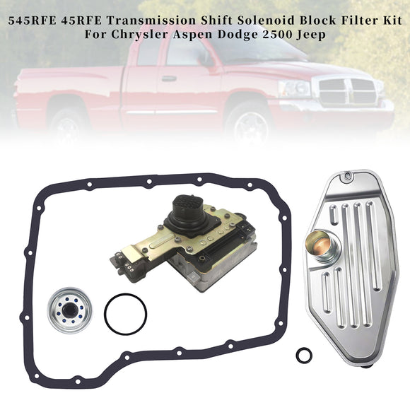 Chrysler Aspen Dodge 2500 Jeep 545RFE 45RFE Transmission Shift Solenoid Block Filter Kit Generic