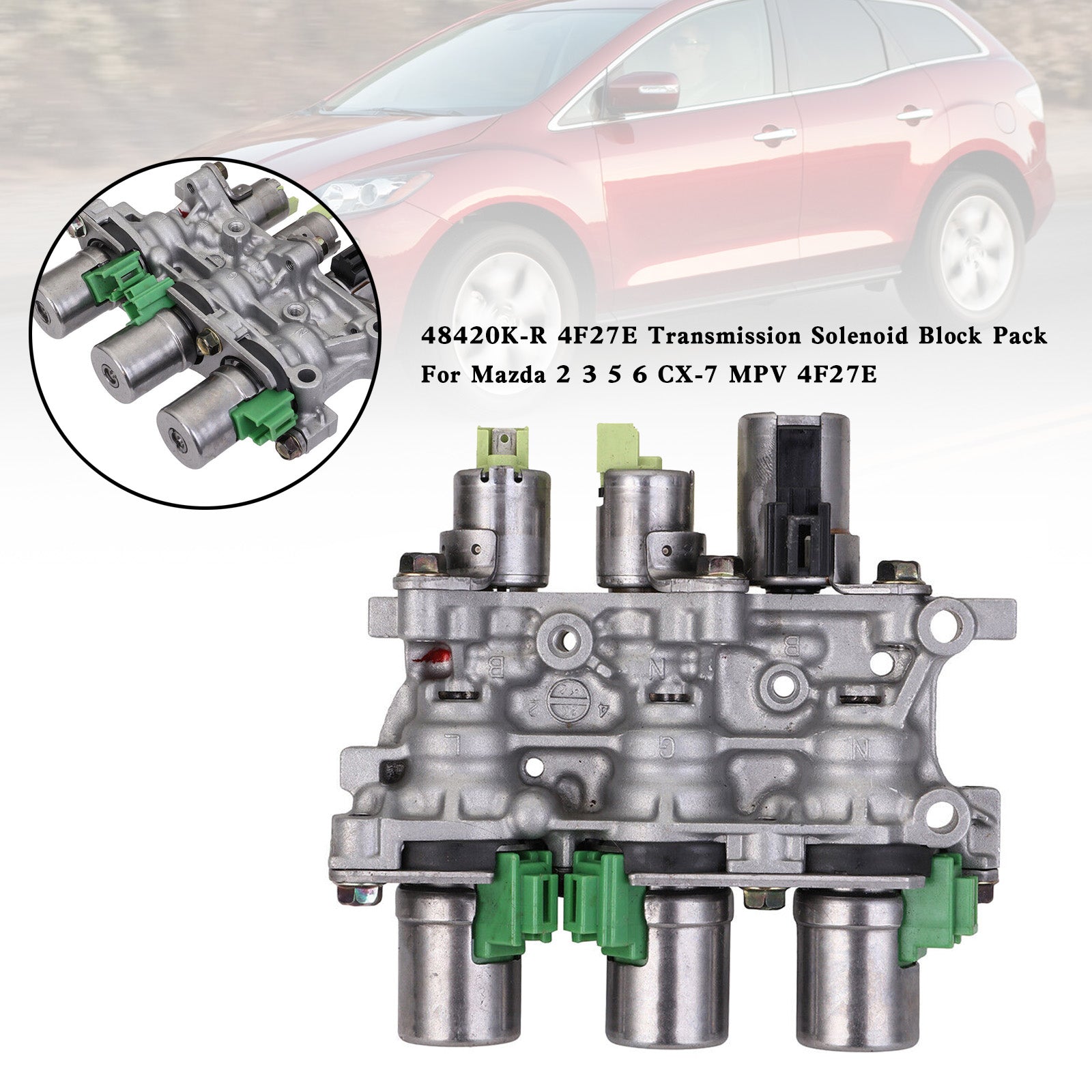 Mazda 2 3 5 6 CX-7 MPV 48420K-R 4F27E Transmission Solenoid Block Pack Generic - 0