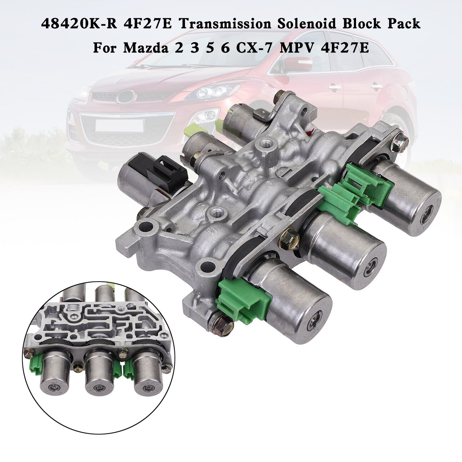 Mazda 2 3 5 6 CX-7 MPV 48420K-R 4F27E Transmission Solenoid Block Pack Generic