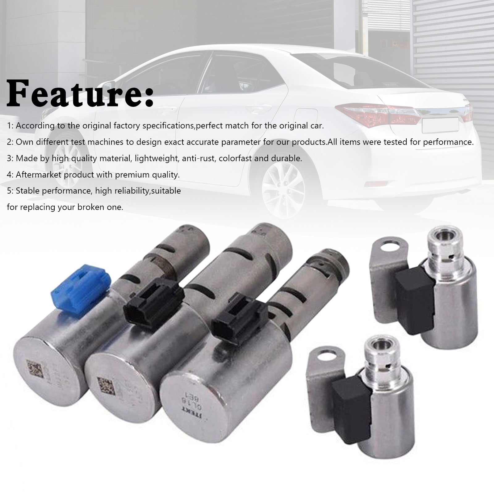2014+ TOYOTA COROLLA 1.8L 2.0L 5PCS K313 CVT Transmission Solenoid Kit Generic