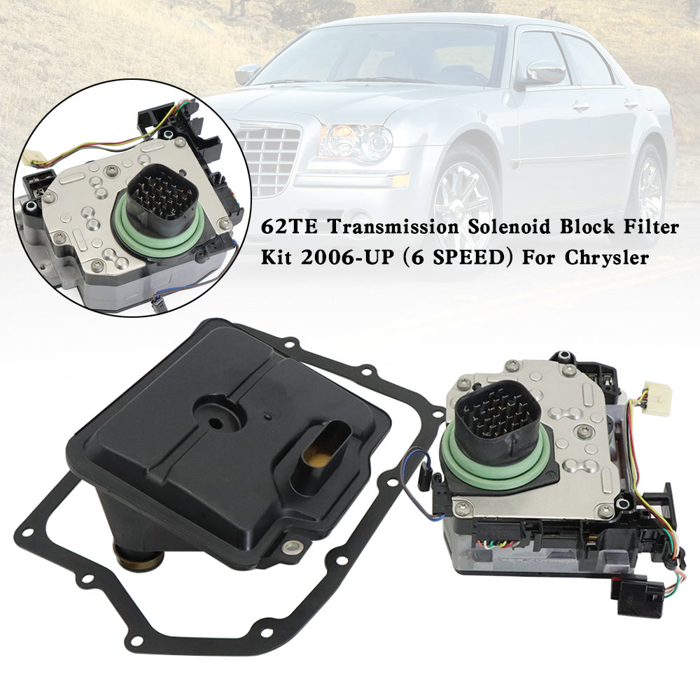 2011-2016 FIAT FREEMONT 6 SP F/4WD L4 2.0L 2.4L V6 3.6L 62TE A604-X Transmission Solenoid Block Filter Kit 68376696AA