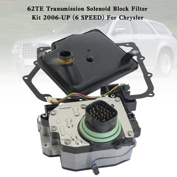 62TE A604-X Transmission Solenoid Block Filter Kit 68376696AA for 2006-2014 CHRYSLER 200 6 SP FWD L4 2.4L V6 2.7L 3.5L 3.6L