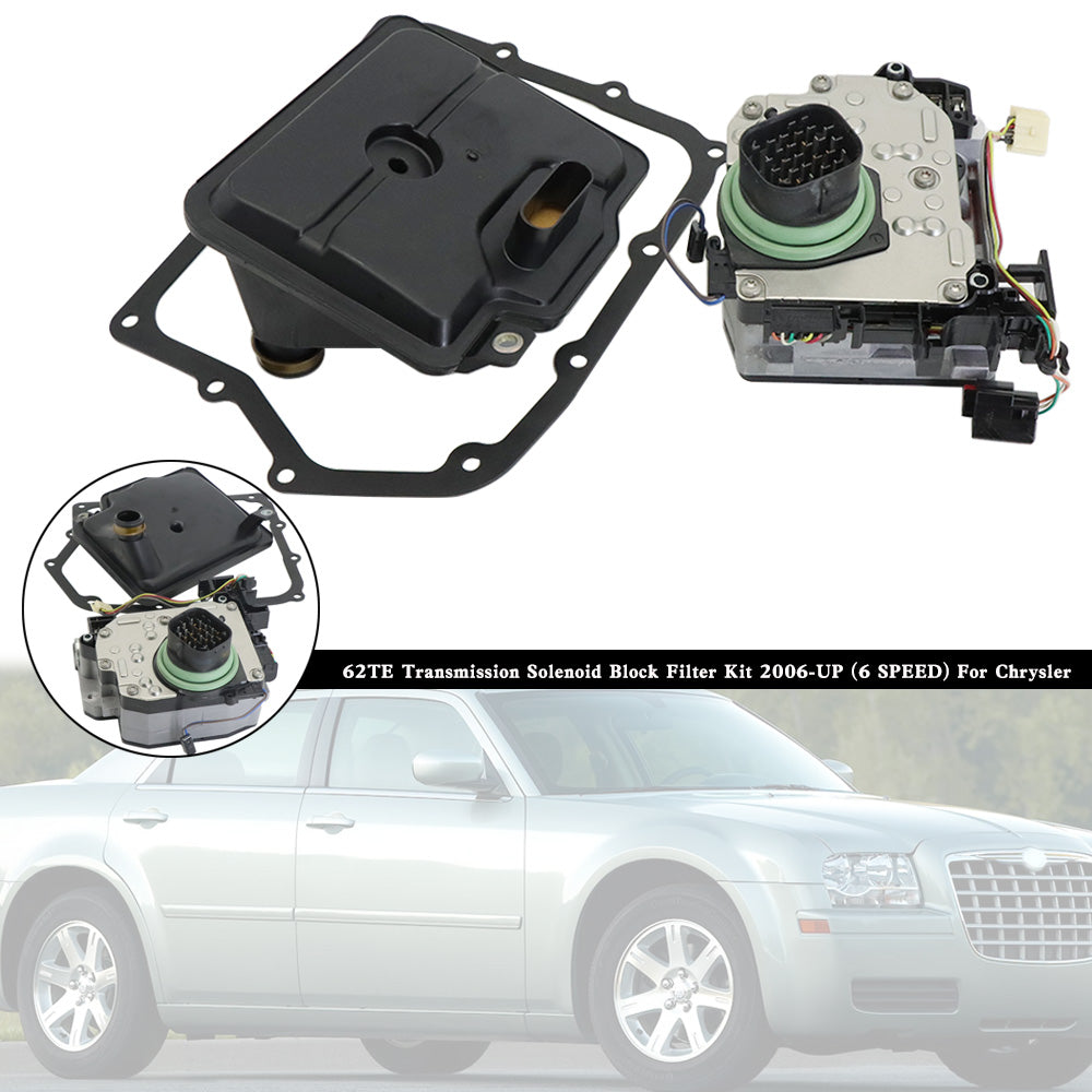 2008-2013 VOLKSGAWEN ROUTAN 6 SP F/4WD V6 3.6L 3.8L 4.0L 62TE A604-X Transmission Solenoid Block Filter Kit 68376696AA