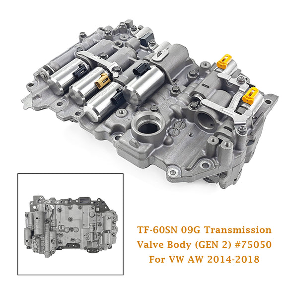 2014-2018 VW AW TF-60SN 09G Transmission Valve Body (GEN 2) #75050 09G325039F Generic