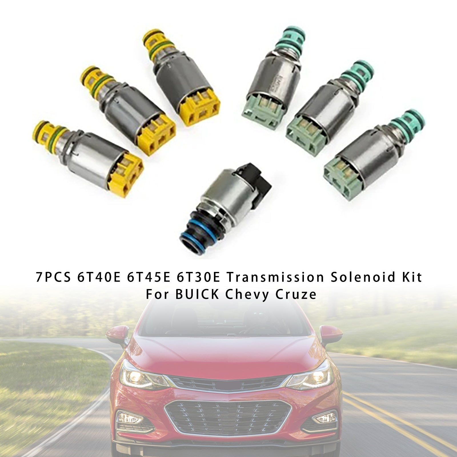 2008-2014 BUICK LACROSSE 2.4L 2.5L V6 3.0L Transmission Solenoid Kit 6T40E 6T45E 6T30E 7PCS Generic
