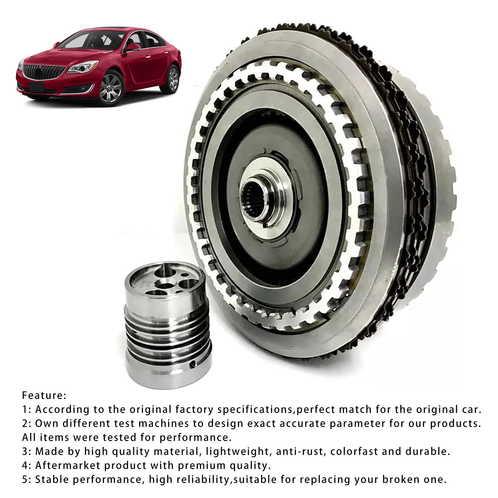2011 Buick LaCrosse/Regal CXL Sedan 4-Door 2.4L 6T40 6T45E 3-4-5 Dual Drum Transmission Reverse Clutch 24253300 Generic