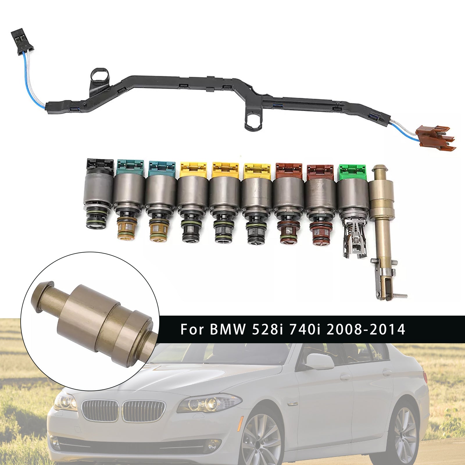 2008 BMW 528xi 3.0 L6 E60 6HP28 Transmission Valve Body Repair Solenoid Kit 1068298047 Generic