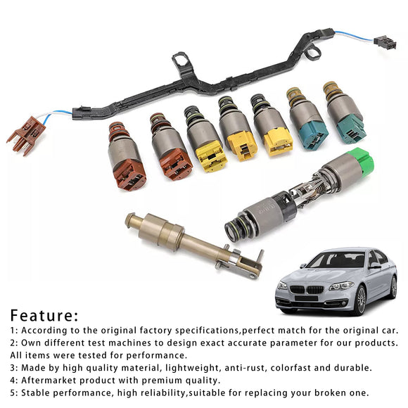 2011-2012 BMW 740i 3.0 L6 F01 6HP28 Transmission Valve Body Repair Solenoid Kit 1068298047 Generic