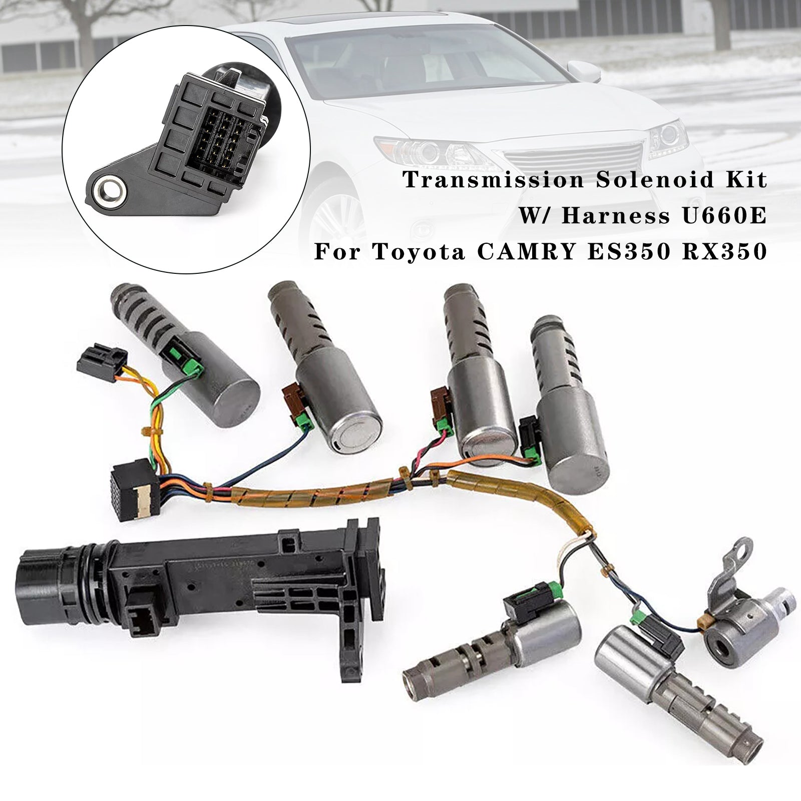 2008-2011 TOYOTA BELDE V6 3.5L Transmission Solenoid Kit W/ Harness U660E Generic