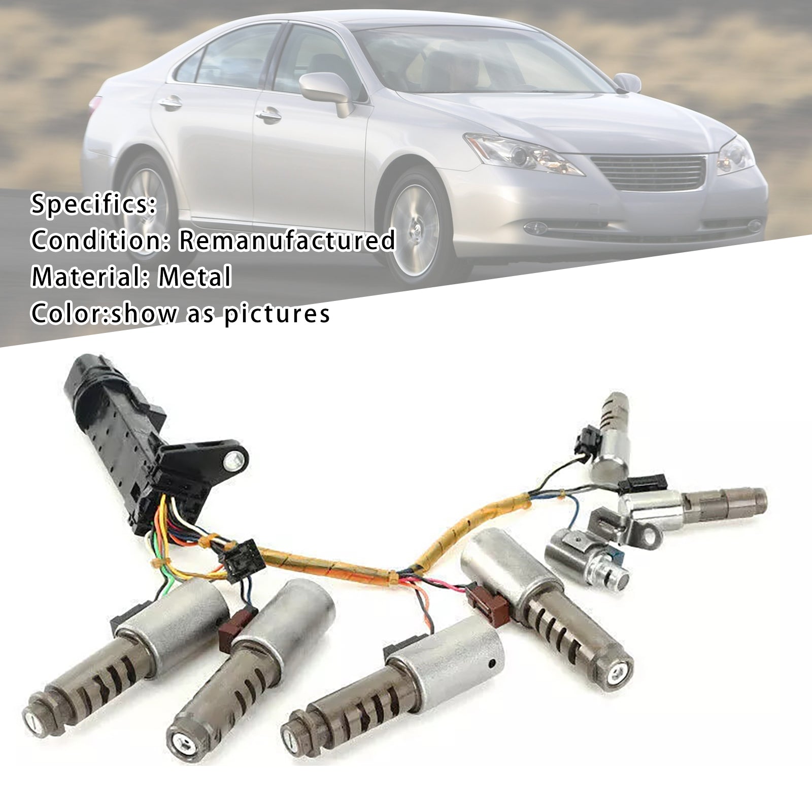 2008-2011 TOYOTA BELDE V6 3.5L Transmission Solenoid Kit W/ Harness U660E Generic