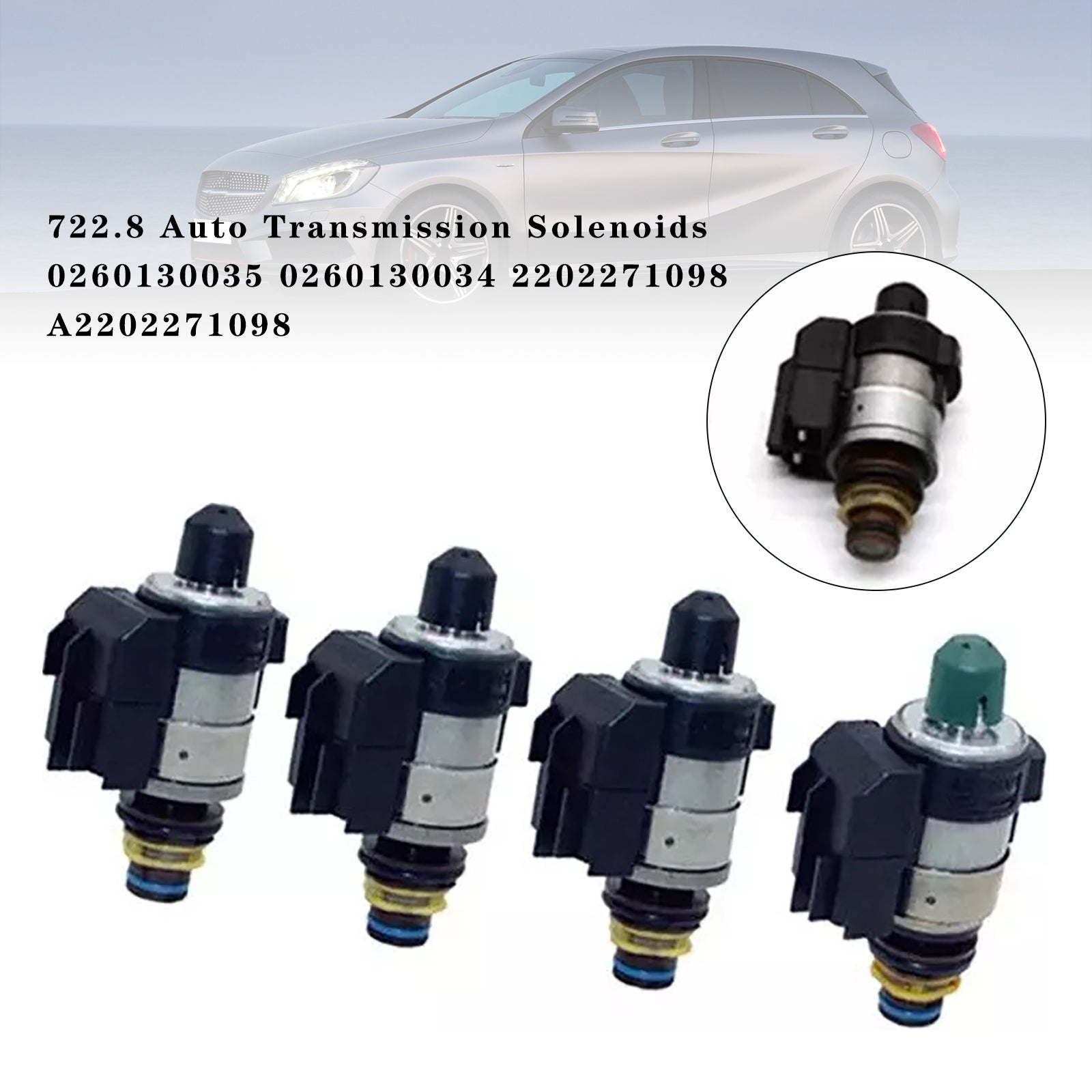 2004-2011 Mercedes Benz A CLASS CVT FWD L4 1.5L 1.7L 2.0L 722.8 Auto Transmission Solenoids 0260130035 0260130034 2202271098 A2202271098 Generic - 0