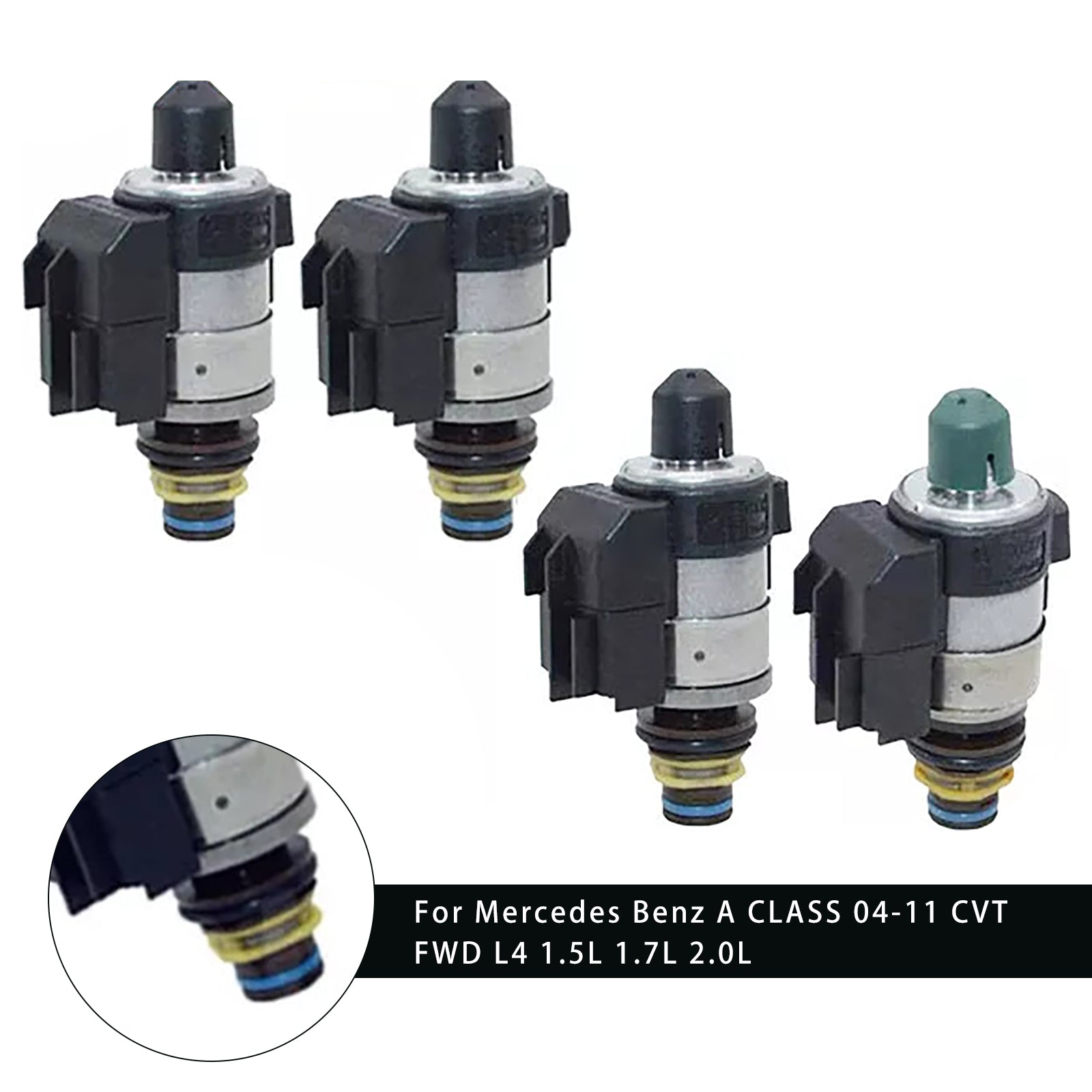 2004-2011 Mercedes Benz A CLASS CVT FWD L4 1.5L 1.7L 2.0L 722.8 Auto Transmission Solenoids 0260130035 0260130034 2202271098 A2202271098 Generic