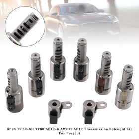 Peugeot 8PCS TF80-SC AF40-6 AWF21 AF40Transmission Solenoid Kit Generic - 0
