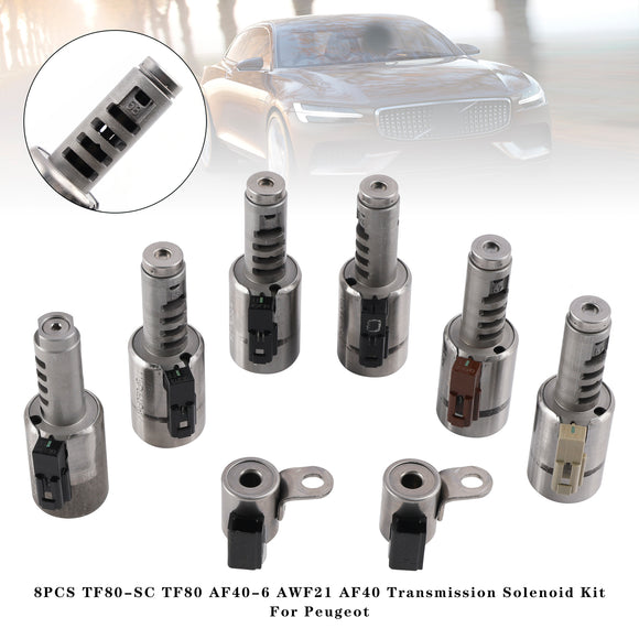 Peugeot 8PCS TF80-SC AF40-6 AWF21 AF40Transmission Solenoid Kit Generic