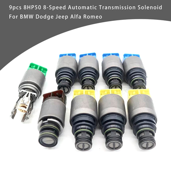 BMW Dodge Jeep Alfa Romeo 9pcs 8HP50 8-Speed Automatic Transmission Solenoid Generic