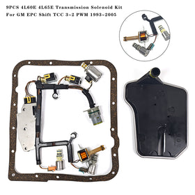1993-2005 GM EPC Shift TCC 3-2 PWM 9PCS 4L60E 4L65E Transmission Solenoid Kit Generic - 0