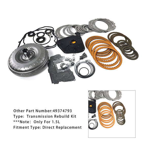 Ford Lincoln Mazda 2013+ 1.5L 6F35 Transmission Rebuild Kit With Torque Converter  Generic