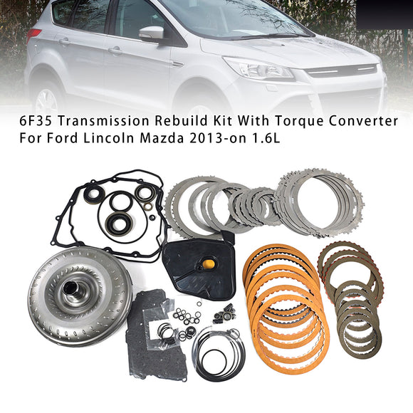 2013+ Ford Lincoln Mazda 1.6L 6F35 Transmission Rebuild Kit With Torque Converter  Generic