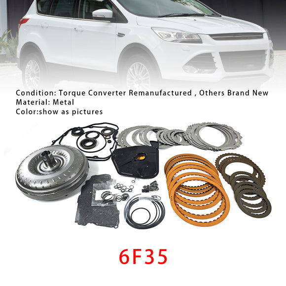 2013+ Ford Lincoln Mazda 1.6L 6F35 Transmission Rebuild Kit With Torque Converter  Generic