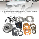 2013+ Ford Lincoln Mazda 2.5L 6F35 Transmission Rebuild Kit With Torque Converter Generic-2