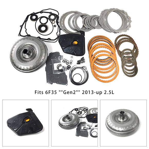 2013+ Ford Lincoln Mazda 2.5L 6F35 Transmission Rebuild Kit With Torque Converter Generic