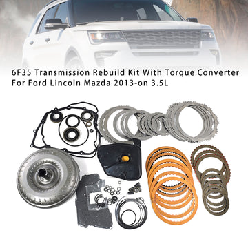 2013+ Ford Lincoln Mazda 3.5L 6F35 Transmission Rebuild Kit With Torque Converter Generic - 0
