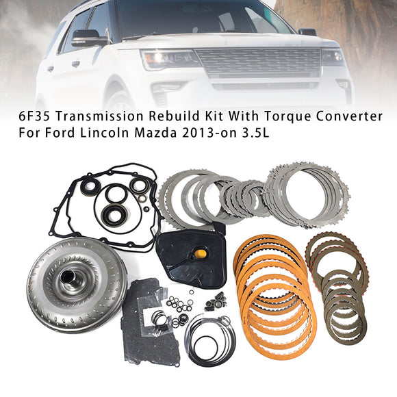 2013+ Ford Lincoln Mazda 3.5L 6F35 Transmission Rebuild Kit With Torque Converter Generic