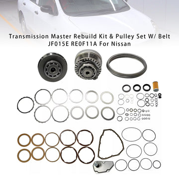 Nissan Transmission Master Rebuild Kit & Pulley Set W/ Belt JF015E RE0F11A Generic - 0