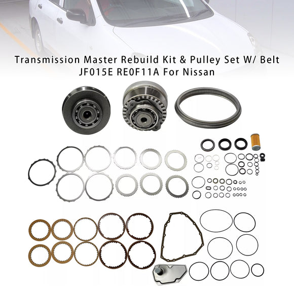 Nissan Transmission Master Rebuild Kit & Pulley Set W/ Belt JF015E RE0F11A Generic