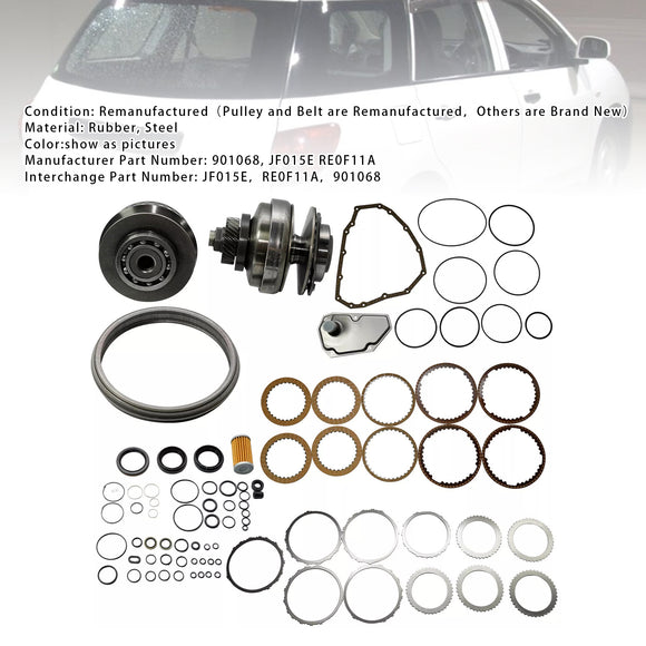 Nissan Transmission Master Rebuild Kit & Pulley Set W/ Belt JF015E RE0F11A Generic