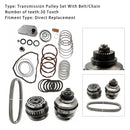 Nissan Transmission Master Rebuild Kit & Pulley Set W/ Belt JF015E RE0F11A Generic-6