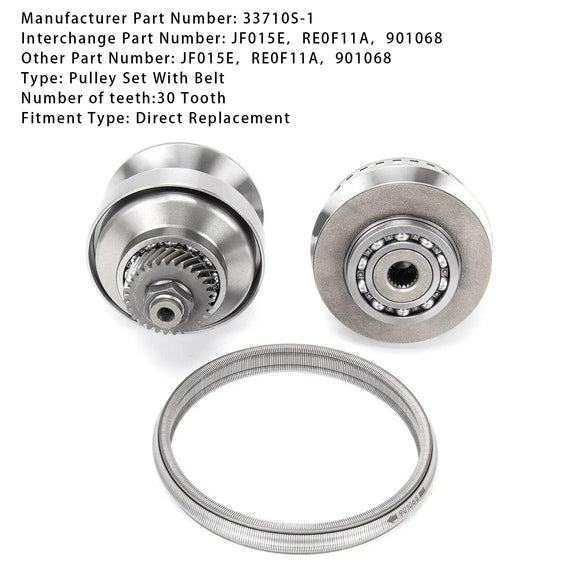 Nissan SENTRA JF015E RE0F11A Transmission Pulley Set W/ Belt Chain 30 Teeth Generic