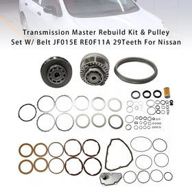Nissan Transmission Master Rebuild Kit & Pulley Set W/ Belt JF015E RE0F11A 29T Generic - 0