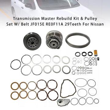 Nissan Transmission Master Rebuild Kit & Pulley Set W/ Belt JF015E RE0F11A 29T Generic - 0