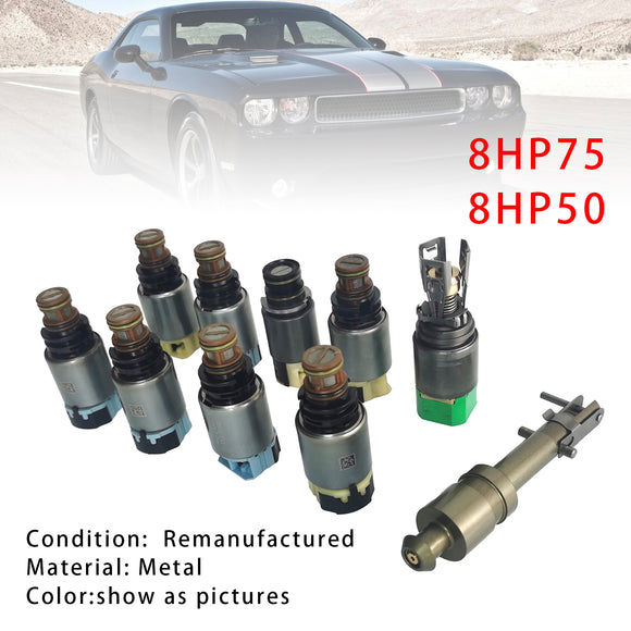 BMW Dodge Jeep Alfa Romeo 10pcs 8-Speed Automatic Transmission Solenoid Kit 8HP75 8HP50 Generic