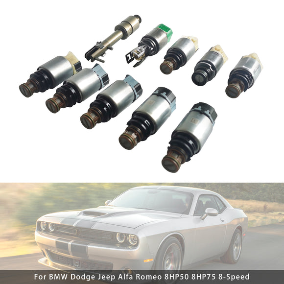 BMW Dodge Jeep Alfa Romeo 10pcs 8-Speed Automatic Transmission Solenoid Kit 8HP75 8HP50 Generic