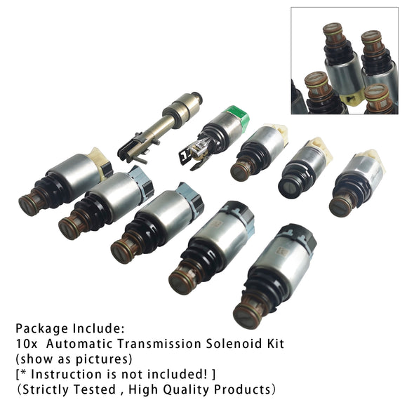 BMW Dodge Jeep Alfa Romeo 10pcs 8-Speed Automatic Transmission Solenoid Kit 8HP75 8HP50 Generic