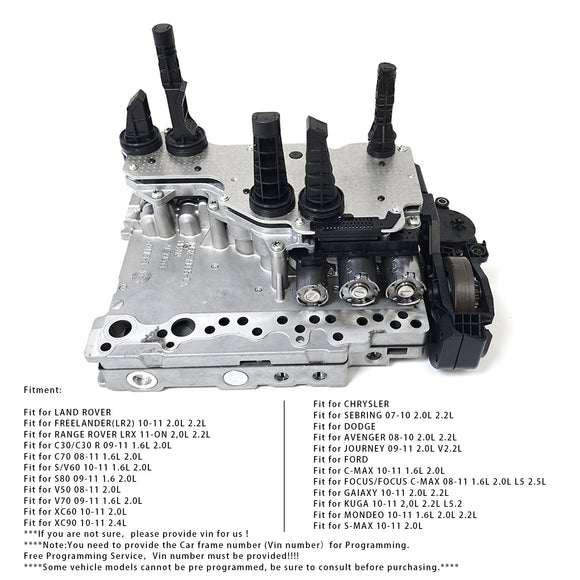 Ford Volvo 6DCT450 MPS6 7M5R-7H035-CA Transmission Mechatronic Valve Body+TCM Generic