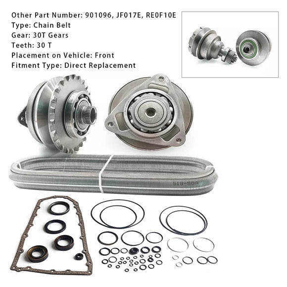NISSAN RE0F10E JF017E CVT Transmission Master Rebuild Kit W/Chain Belt 30T Generic