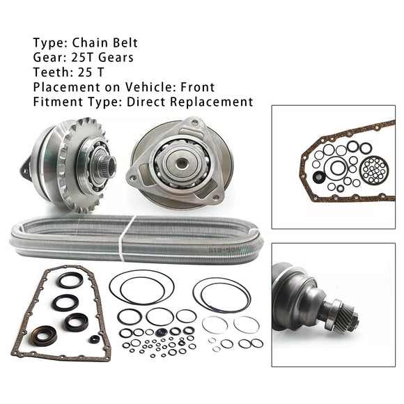 NISSAN RE0F10E JF017E CVT Transmission Master Rebuild Kit W/Chain Belt 25T Generic