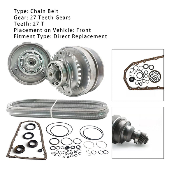 NISSAN RE0F10E JF017E CVT Transmission Master Rebuild Kit W/Chain Belt 27 Teeth Generic