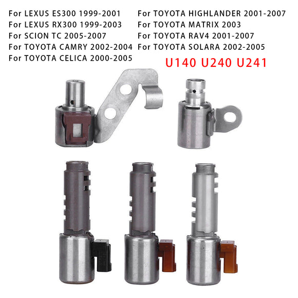 Toyota RAV4 Camry 5PCS Transmission Solenoid Kit U140 U240 U241 Generic