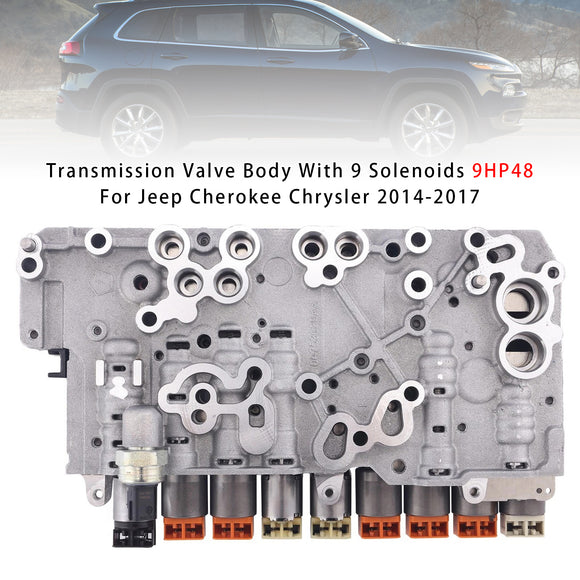 2014-2017 Jeep Cherokee Chrysler Transmission Valve Body With 9 Solenoids 9HP48 Generic