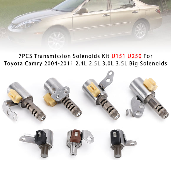 2003-08 TOYOTA Harrier 5 SP F/4WD 3.0L 3.5L 7PCS Transmission Solenoids Kit U151 U250 Generic