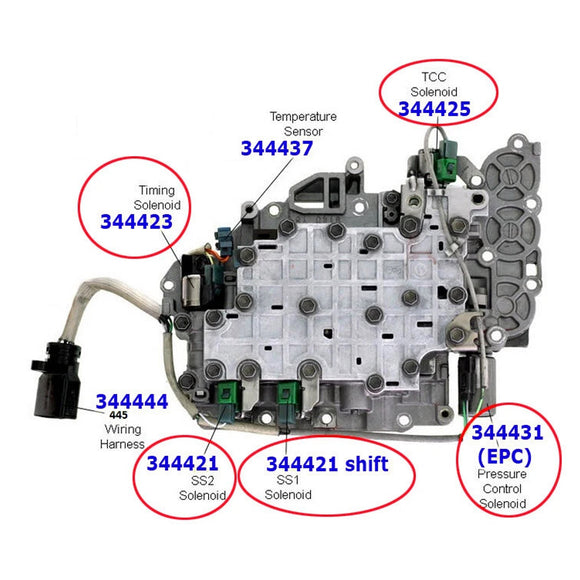 Toyota 5PCS U440E AW80-40LE Transmission Solenoid Shift Kit Generic
