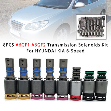 HYUNDAI KIA 6-Speed 8PCS A6GF1 A6GF2 Transmission Solenoids Kit Generic - 0