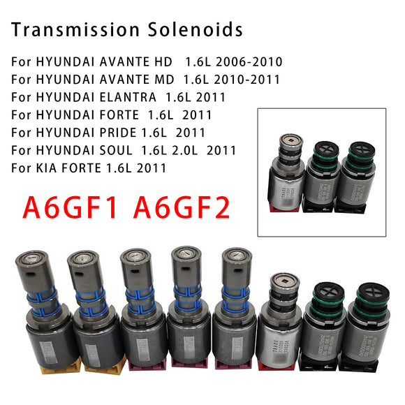 HYUNDAI KIA 6-Speed 8PCS A6GF1 A6GF2 Transmission Solenoids Kit Generic