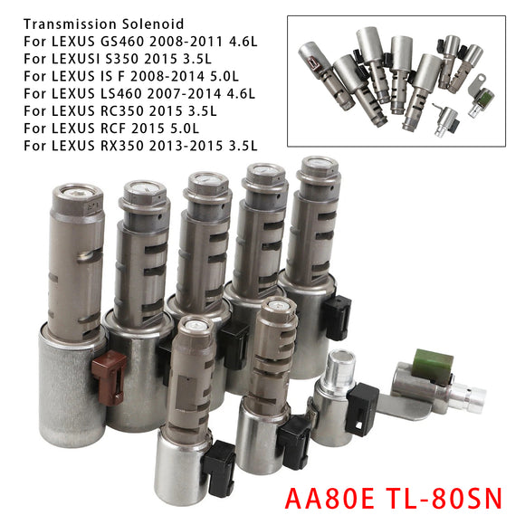 Toyota IS LS460/LS460L GS460 AA80E TL-80SN Transmission Solenoids Kit Generic